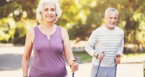 couple on a walk in the park