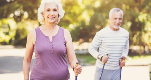 couple on a walk in the park