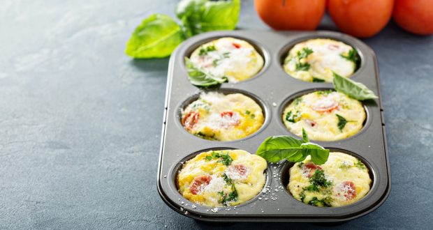 Egg muffins in muffin tin