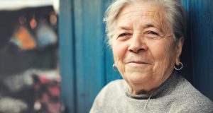 Senior woman smiling