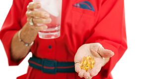 Woman taking supplements